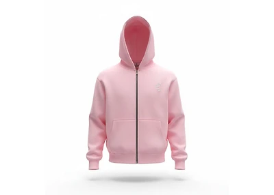 COPPED Zip-Up Hoodie Light Pink