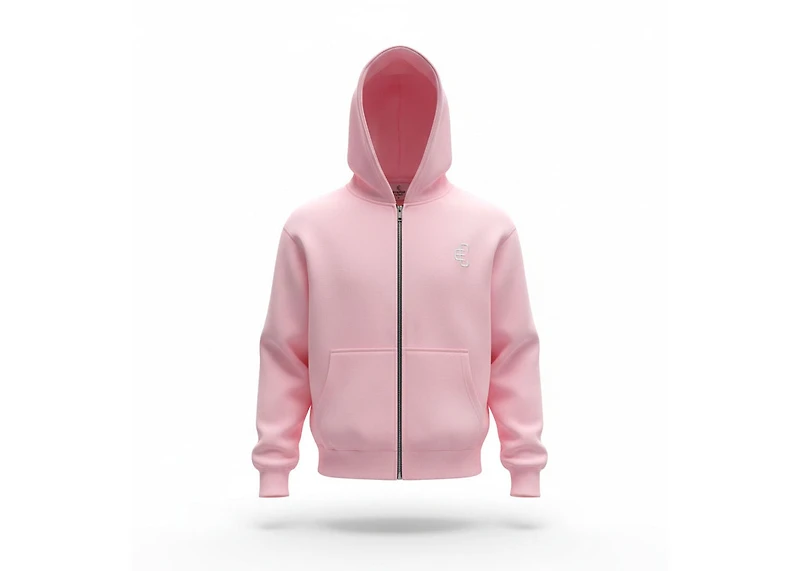 COPPED Zip-Up Hoodie Light Pink
