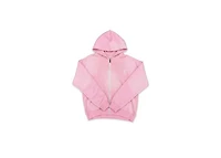 Copped Lightweight Zip-Up Hoodie Light Pink