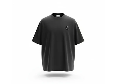 Copped Seamless Tee Single Layer Black Logo