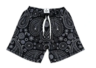 Copped Shorts Paisley Black
