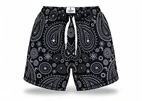 Copped Shorts Paisley Black