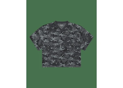 Denim Tears Camo Cotton Wreath Mesh Football Top Black