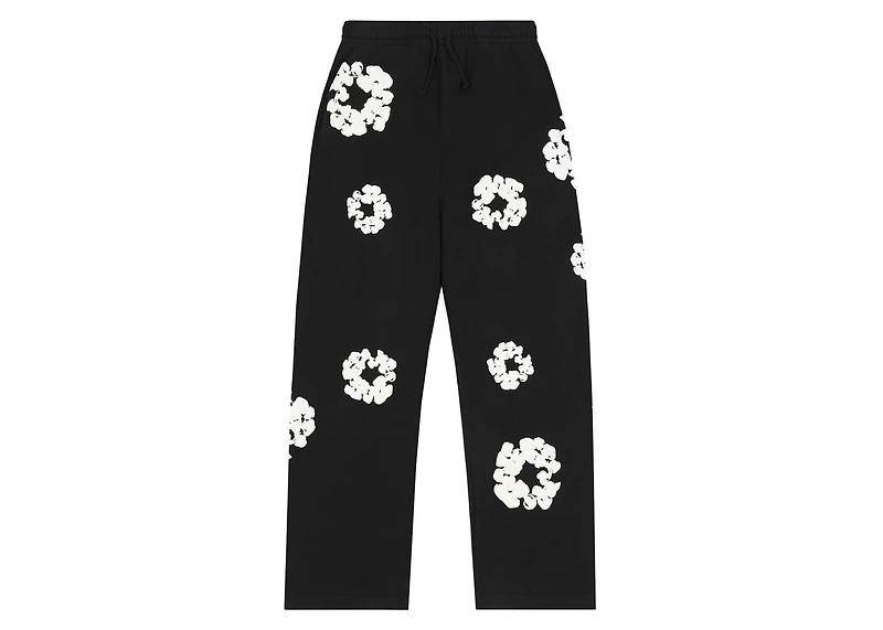 Denim Tears Cotton Wreath Baggy Sweatpants Black