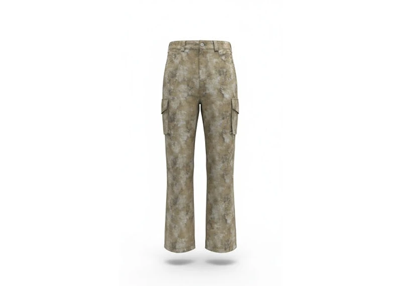 Dual Patchwork Cargo Pants Olive