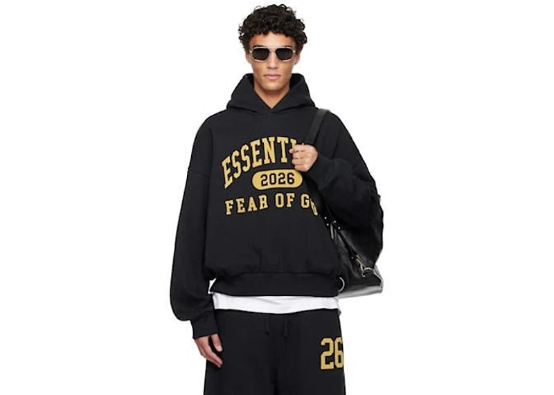 Fear of God Essentials Black Holiday Classic Hoodie