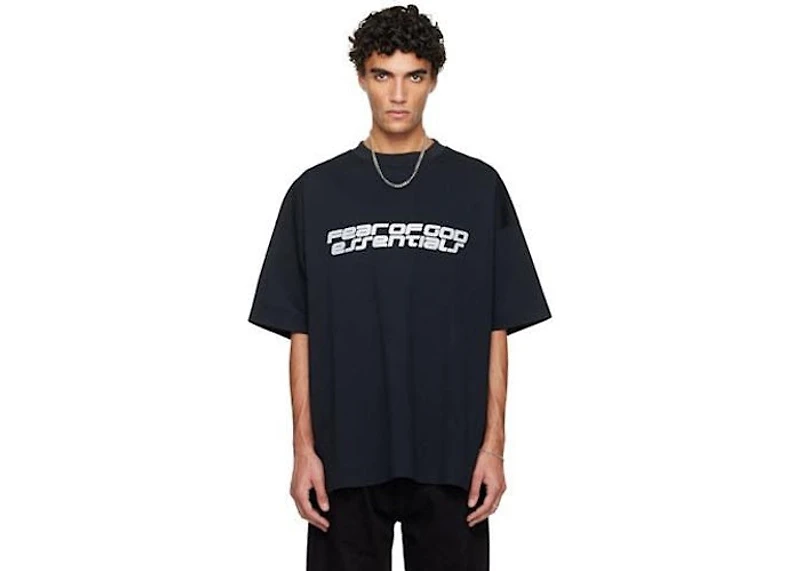 Fear of God Essentials Black Holiday Ponte 90s T-Shirt