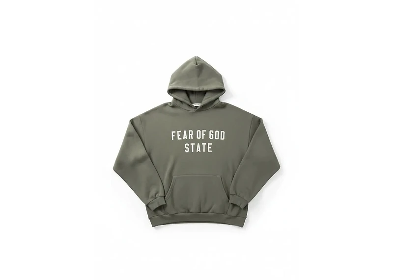 Fear of God Essentials Gray 90s Fit Fleece Hoodie