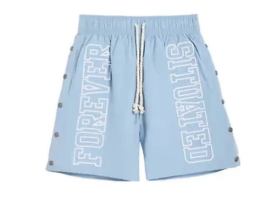 Forever Situated Nylon Track Shorts Baby Blue