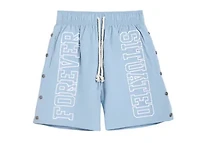Forever Situated Nylon Track Shorts Baby Blue