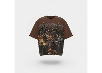 GODSPEED Tee Steel Sharpens Brown Wash