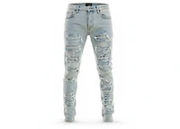KDNK JEANS KND4577 LT BLUE RIP & REPAIR