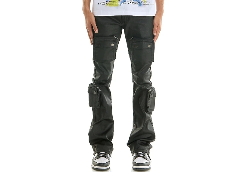 KDNK Jeans KNB3423-Black Patterned Rhinestone