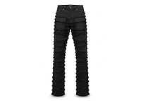 KND4737-JET BLACK DISTRESSED POCKET JEANS