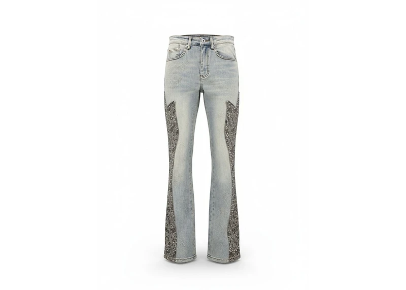 KND4808-BLUE JACQUARD JEANS
