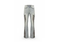 KND4808-BLUE JACQUARD JEANS