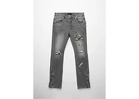 KND4824 M.GREY - SIDE CHAIN PANTS