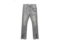 KND4847 GREY - DOUBLE ZIPPER JEANS