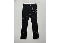 KND4864 JET BLACK - ZIPPER JEANS