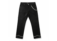 KND4908 JET BLACK - CHAIN JEANS