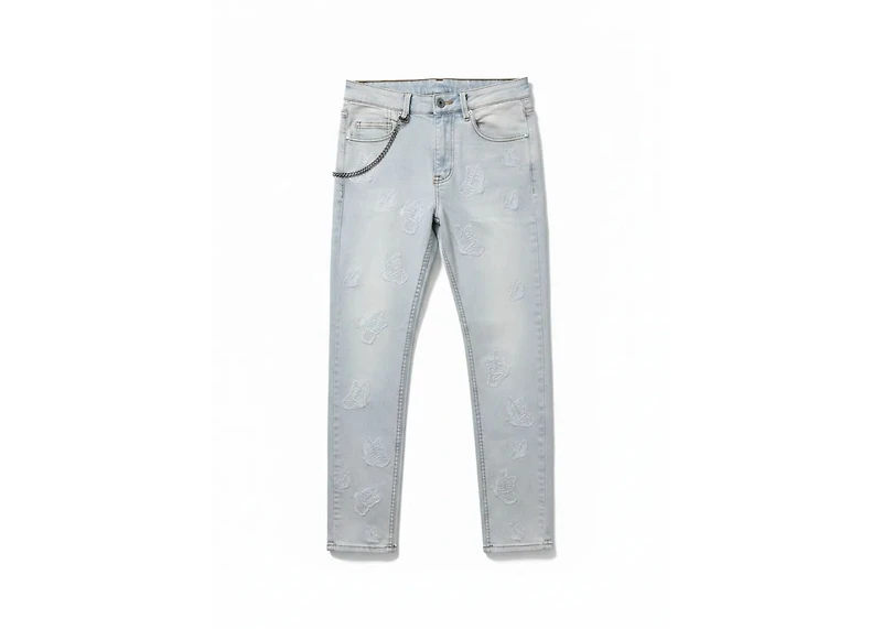 KND4921 LT.BLUE - BUTTERFLY JEANS