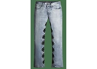 Lost Shdws Black on Blue Sun Logo Denim