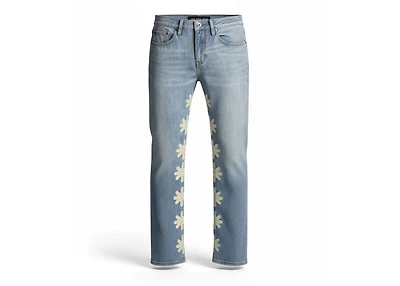 Lost Shdws Bone on Blue Sun Logo Denim