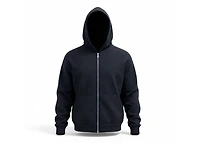 MANI Covered Rhinestone Zip-Up Hoodie "Jet Black"