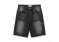 MANI Multi-Stone Denim Shorts