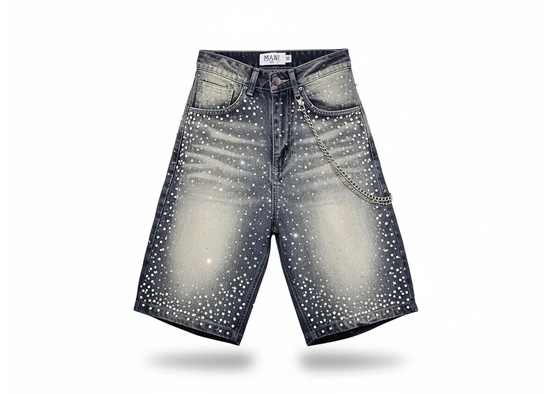 MANI Pearl Denim Shorts