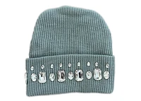 MANI Studded Large Stone Beanie "Grey"