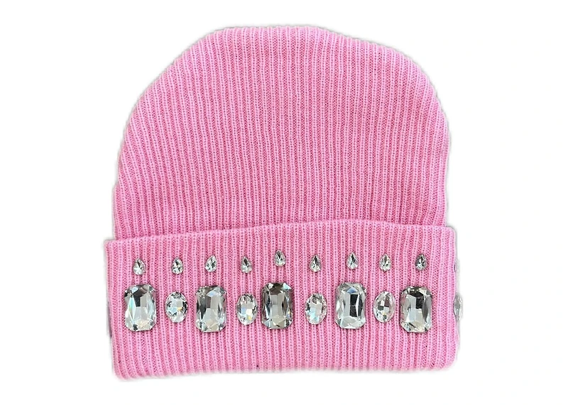 MANI Studded Large Stone Beanie "Powder Pink"