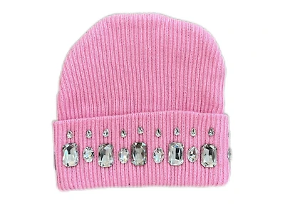 MANI Studded Large Stone Beanie "Powder Pink"