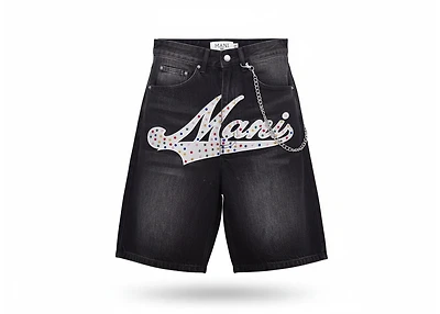 MANI Varsity Denim Shorts