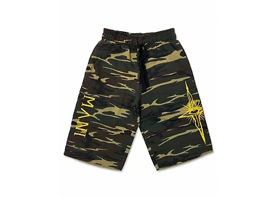 MANI Vertical Logo Long Shorts Camo