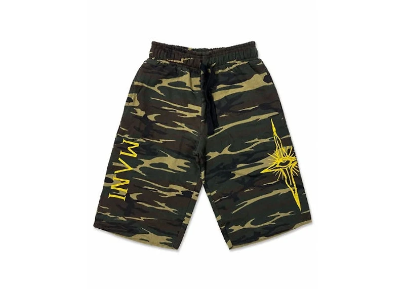 MANI Vertical Logo Long Shorts Camo