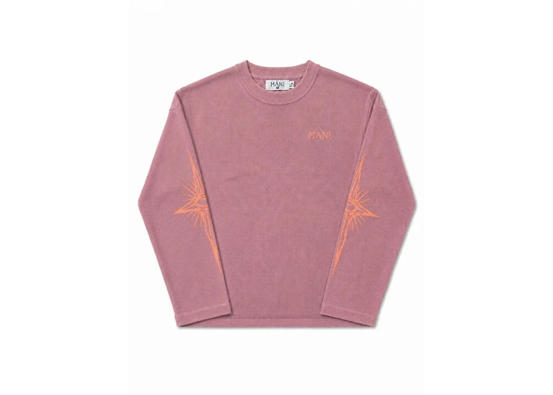 MANI Vertical Logo Washed Thermal Plum