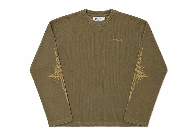 MANI Vertical Logo Washed Thermal Tan