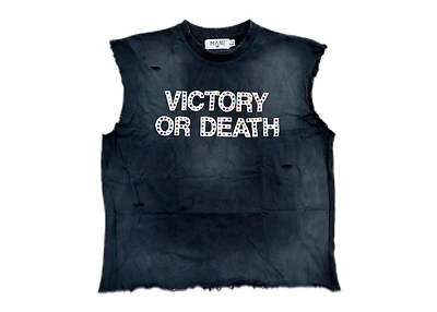 MANI Victory Or Death Sleeveless Tee Black