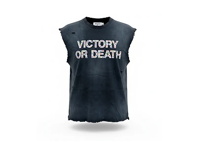 MANI Victory Or Death Sleeveless Tee Black
