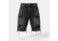 MNML Baggy Rip Denim Shorts Washed Black