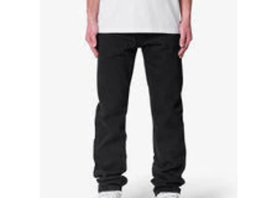 MNML Raw Straight Denim - Rinsed Black