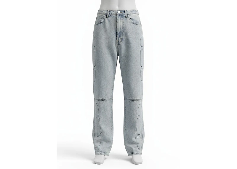 MNML Ultra Baggy Moto Denim - Blue