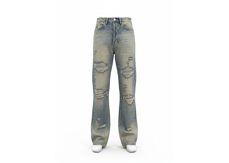 MNML Ultra Baggy Orange Dusted Denim Blue