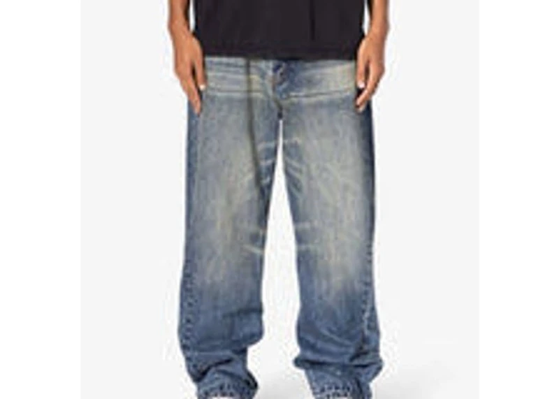 MNML Ultra Baggy Washed Up Denim - Blue