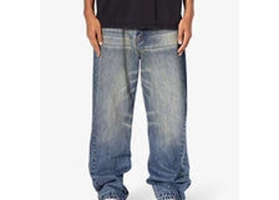 MNML Ultra Baggy Washed Up Denim - Blue