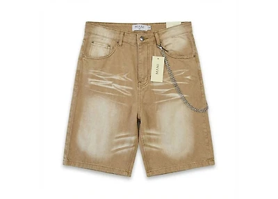 Mani Denim Shorts Khaki