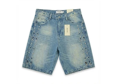 Mani Glacier Denim Shorts - Damaged