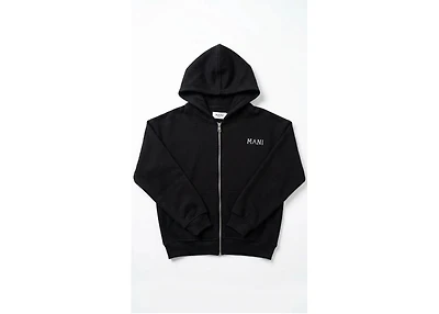 Mani Lightweight Zip Up Hoodie Black