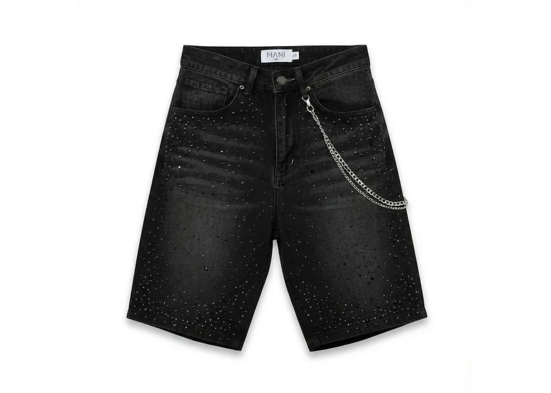 Mani Pearl Denim Shorts Phantom